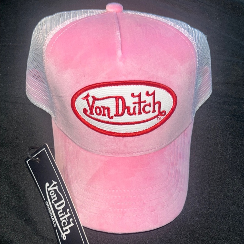 Von Dutch Pink and White Cap
